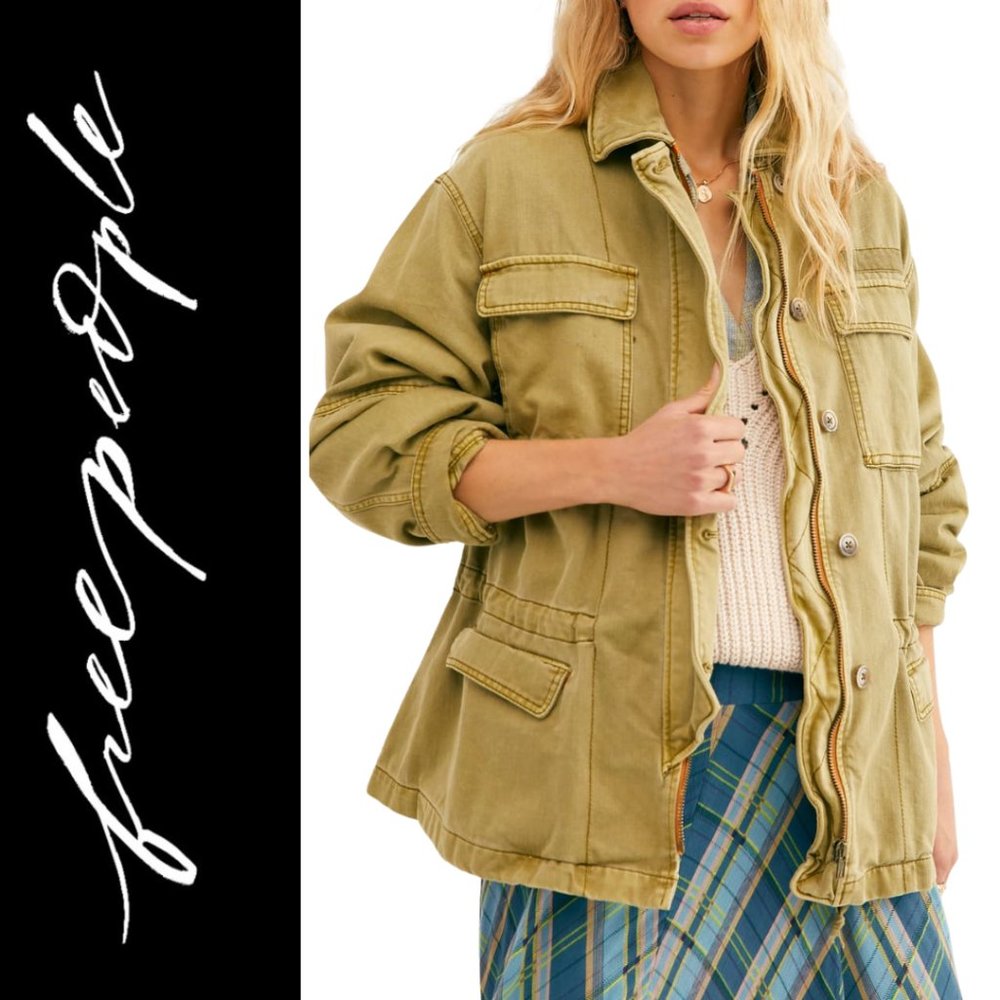 NWOT Free People Seize The Day Military Jacket
